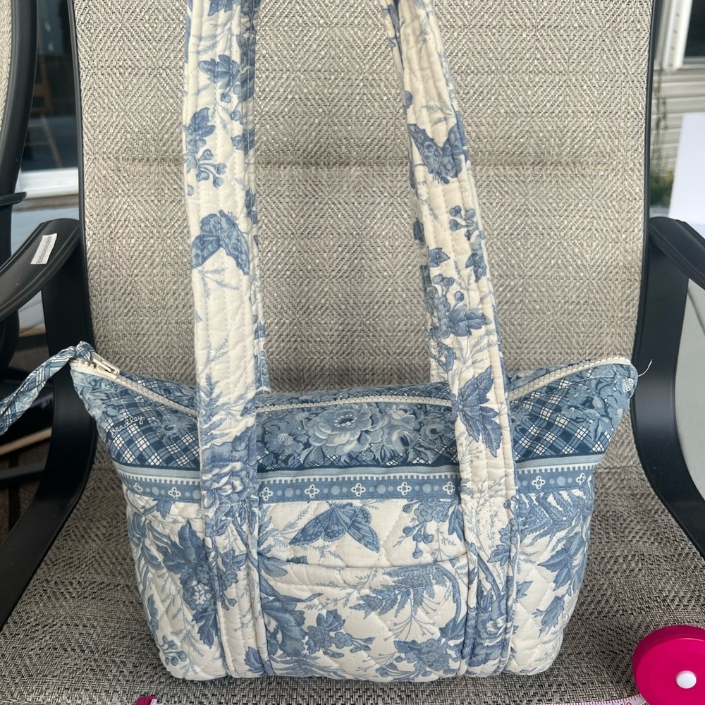 Vera Bradley Blue and White Floral Shoulder Bag